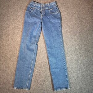 VTG Lawman Western Jeans Women's 15x35  Blue Denim High Waist Made in Hong Kong